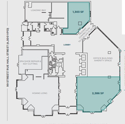 9888 Jasper Ave NW, Edmonton, AB en alquiler Plano de la planta- Imagen 1 de 1