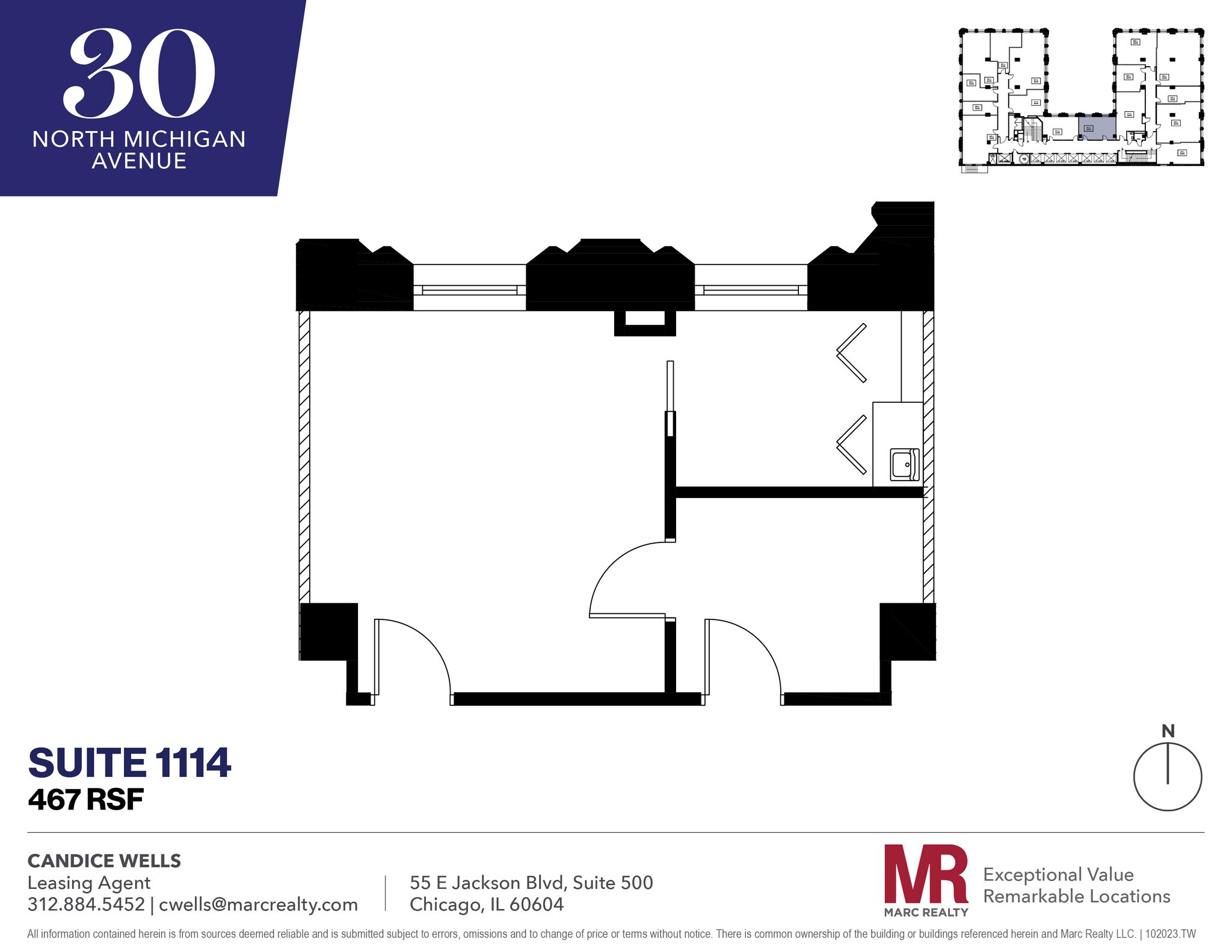 30 N Michigan Ave, Chicago, IL en alquiler Plano de la planta- Imagen 1 de 1