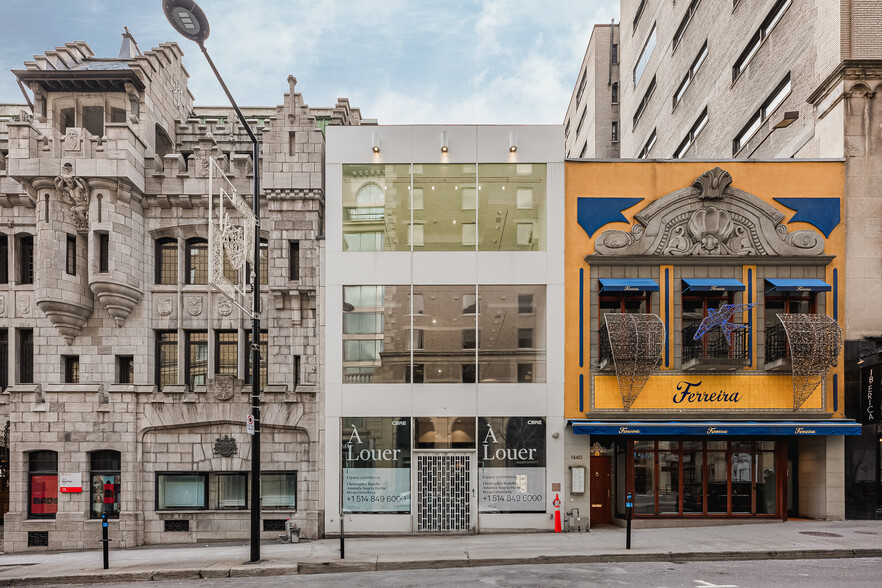 1440-1442 Rue Peel, Montréal, QC en alquiler - Foto del edificio - Imagen 2 de 2