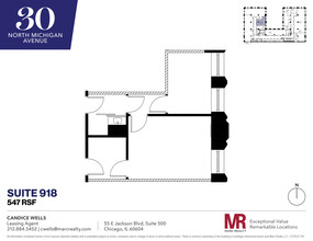 30 N Michigan Ave, Chicago, IL en alquiler Plano de la planta- Imagen 1 de 1