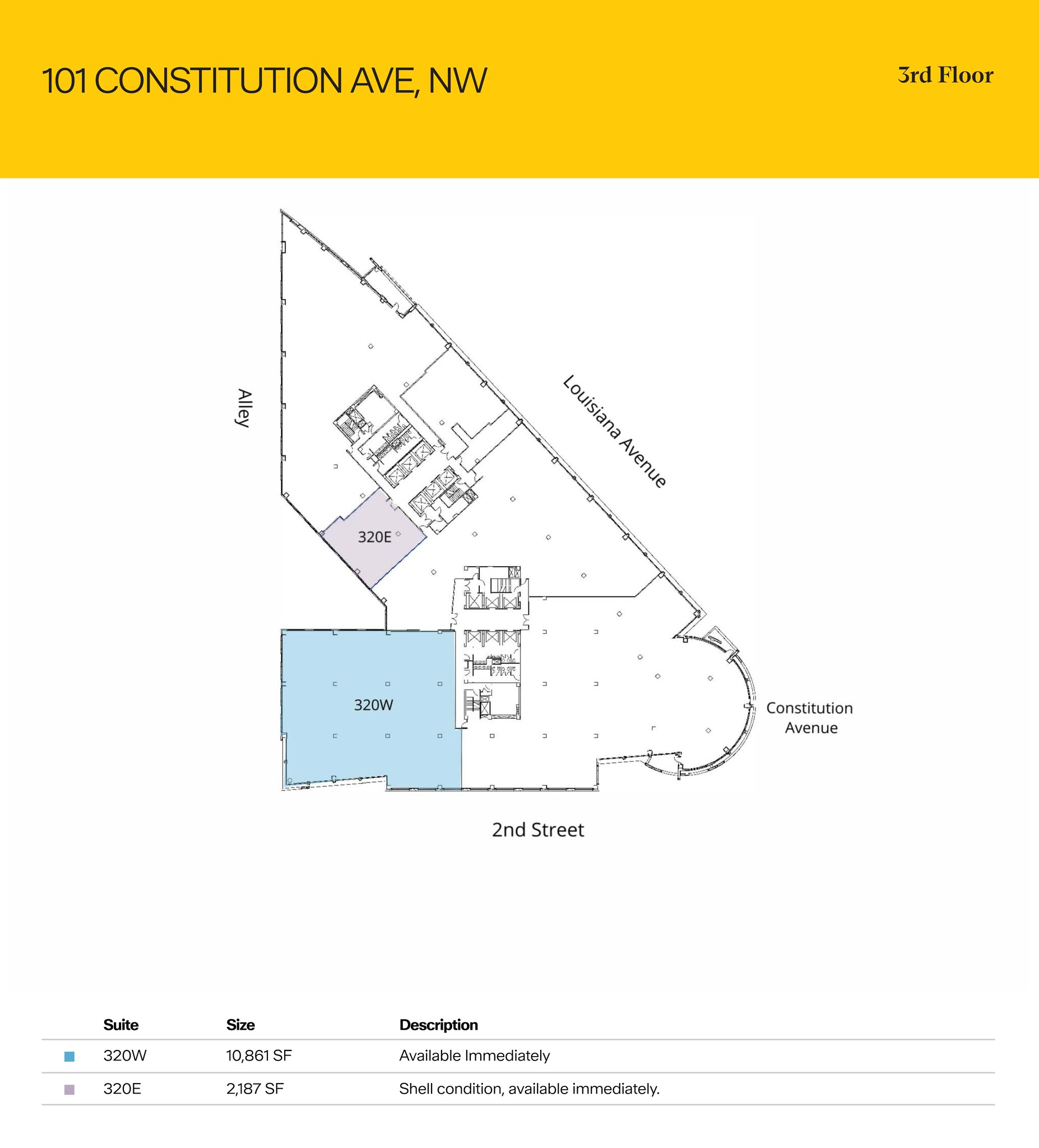 101 Constitution Ave NW, Washington, DC en alquiler Plano de la planta- Imagen 1 de 1