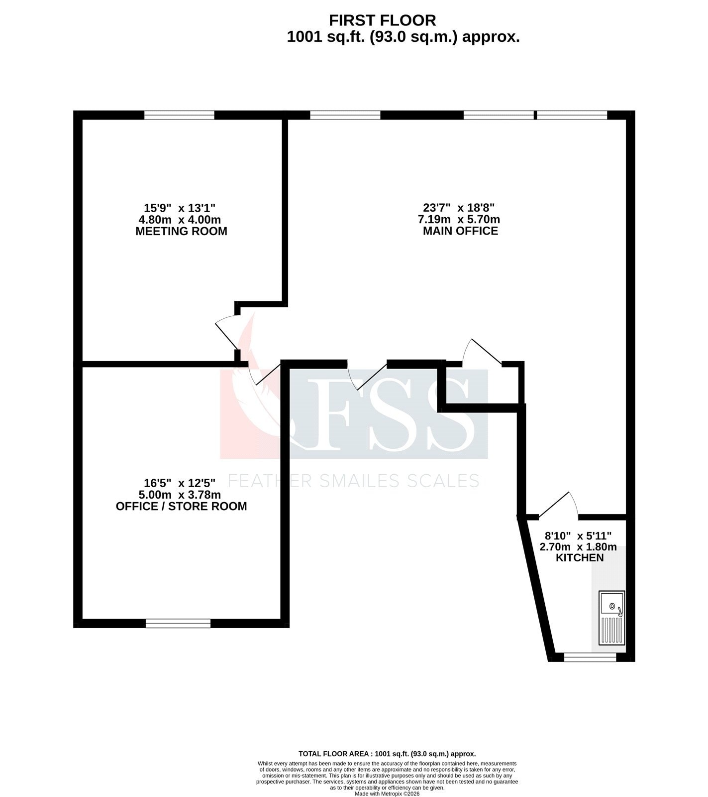 22A Oxford St, Harrogate en alquiler Plano de la planta- Imagen 1 de 9