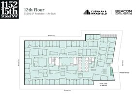 1152 15th St NW, Washington, DC en alquiler Plano de la planta- Imagen 1 de 1