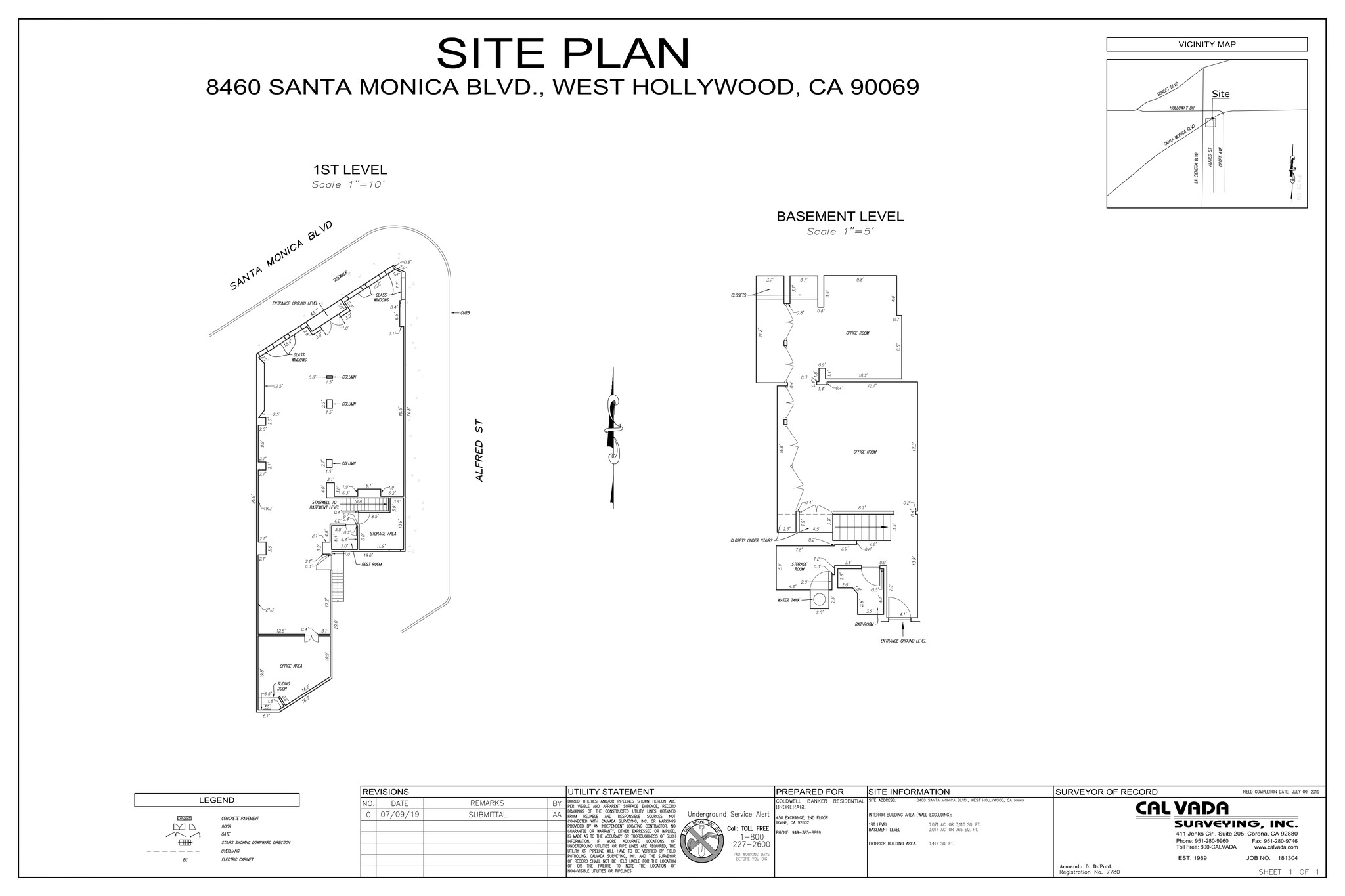 8460 Santa Monica Blvd, West Hollywood, CA en alquiler Plano del sitio- Imagen 1 de 1