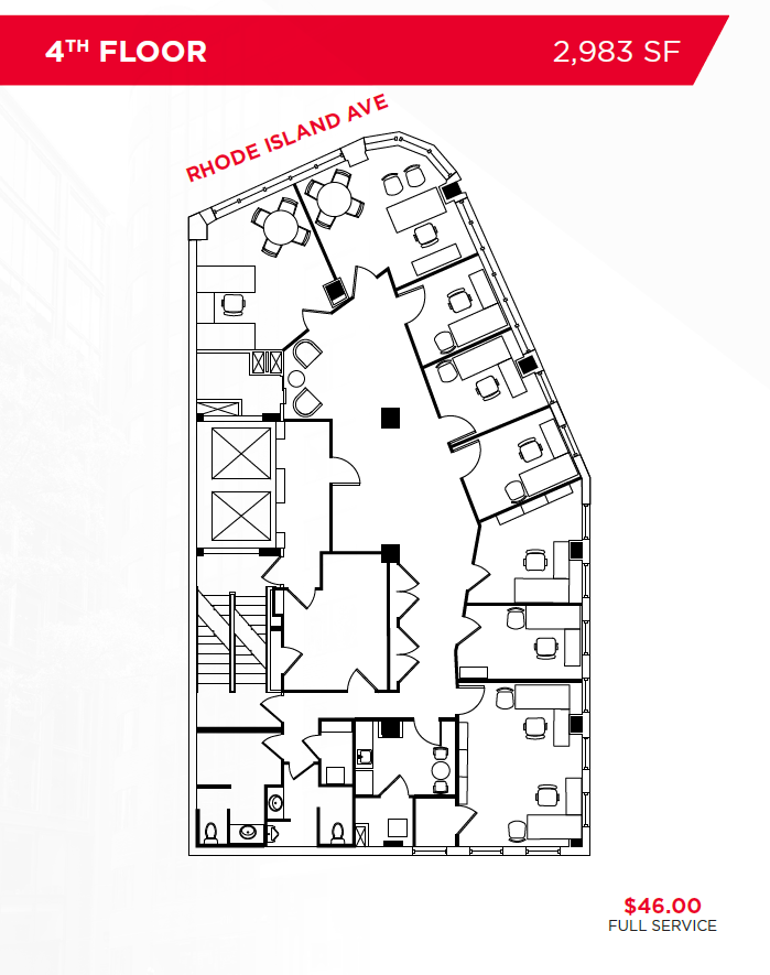 1710 Rhode Island Ave NW, Washington, DC en alquiler Plano de la planta- Imagen 1 de 1