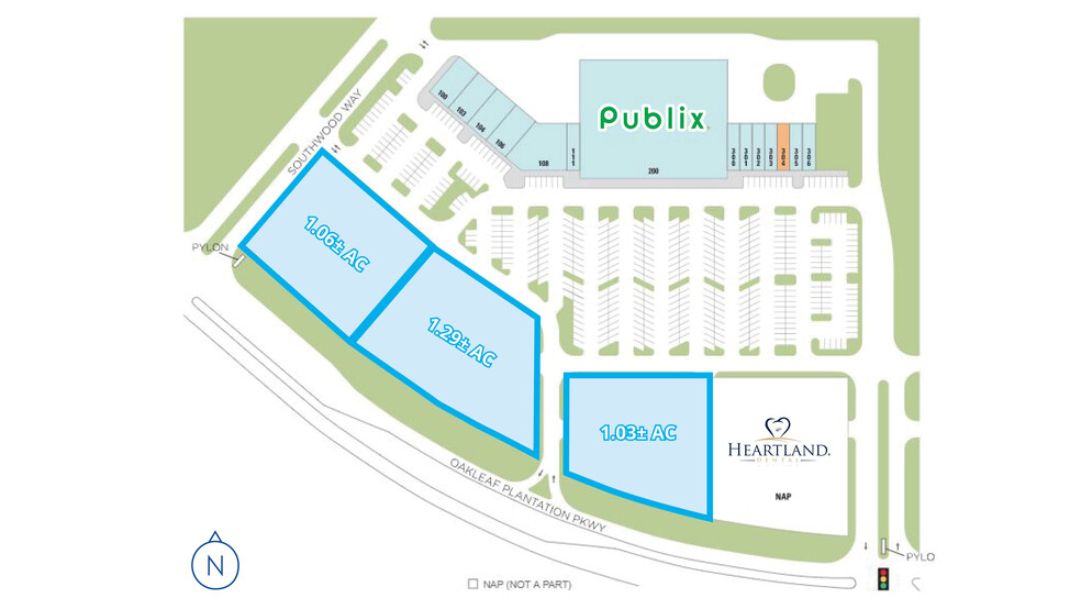 1075 Oakleaf Plantation Pky, Orange Park, FL en alquiler - Plano del sitio - Imagen 2 de 2