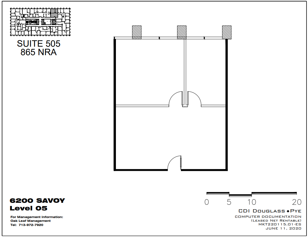 6200 Savoy Dr, Houston, TX en alquiler Plano de la planta- Imagen 1 de 1