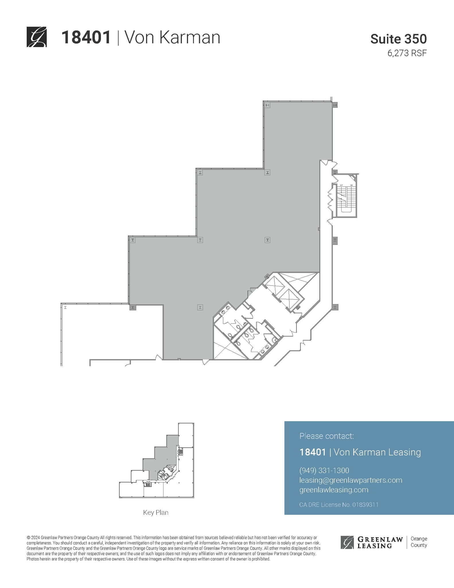 18301 Von Karman Ave, Irvine, CA en alquiler Plano de la planta- Imagen 1 de 1