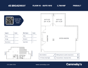 45 Broadway, New York, NY en alquiler Plano de la planta- Imagen 1 de 6