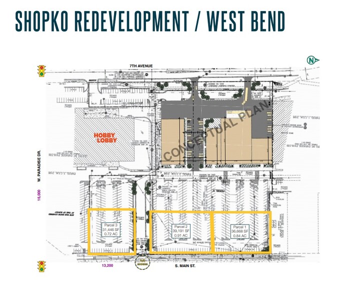 S Main St, West Bend, WI en alquiler - Plano del sitio - Imagen 2 de 3