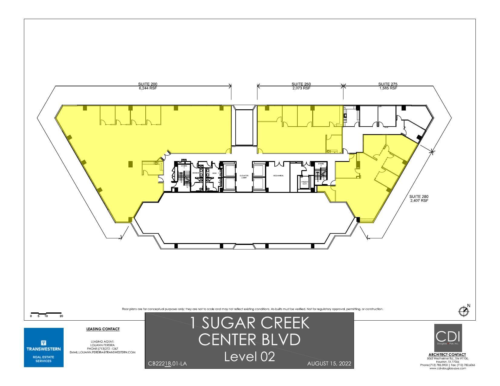 1 Sugar Creek Center Blvd, Sugar Land, TX en alquiler Plano de la planta- Imagen 1 de 1