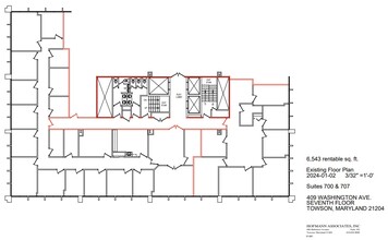 409 Washington Ave, Towson, MD en alquiler Plano de la planta- Imagen 1 de 2