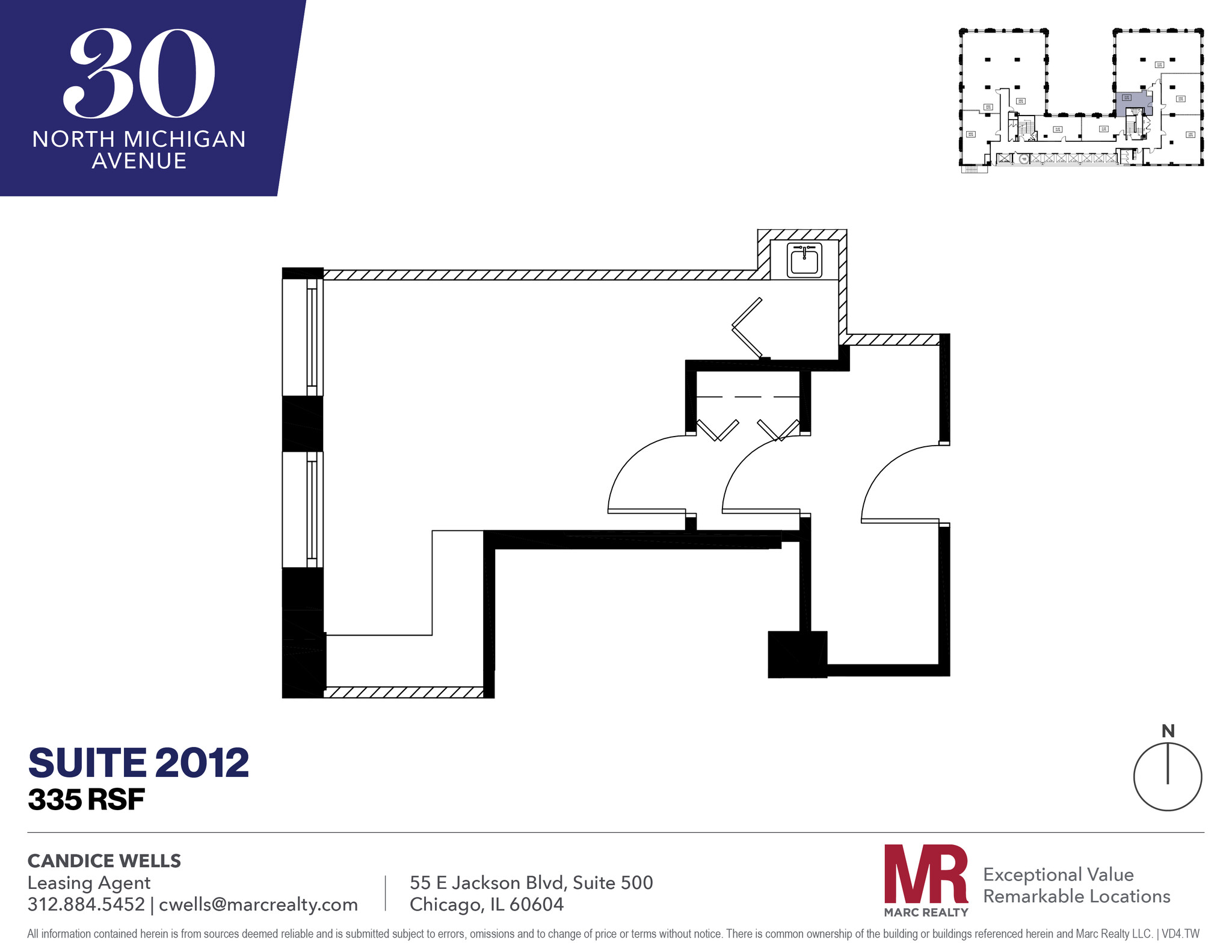 30 N Michigan Ave, Chicago, IL en alquiler Plano de la planta- Imagen 1 de 5