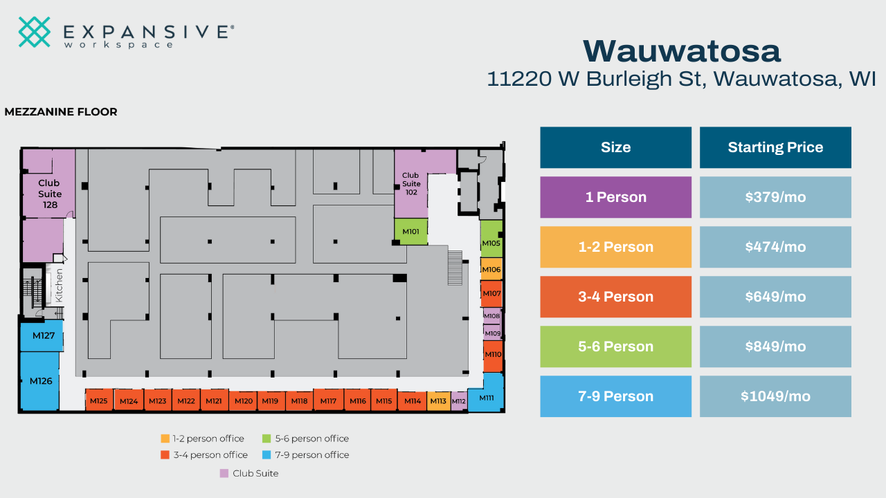 11220 W burleigh St, Wauwatosa, WI en alquiler Plano de la planta- Imagen 1 de 5