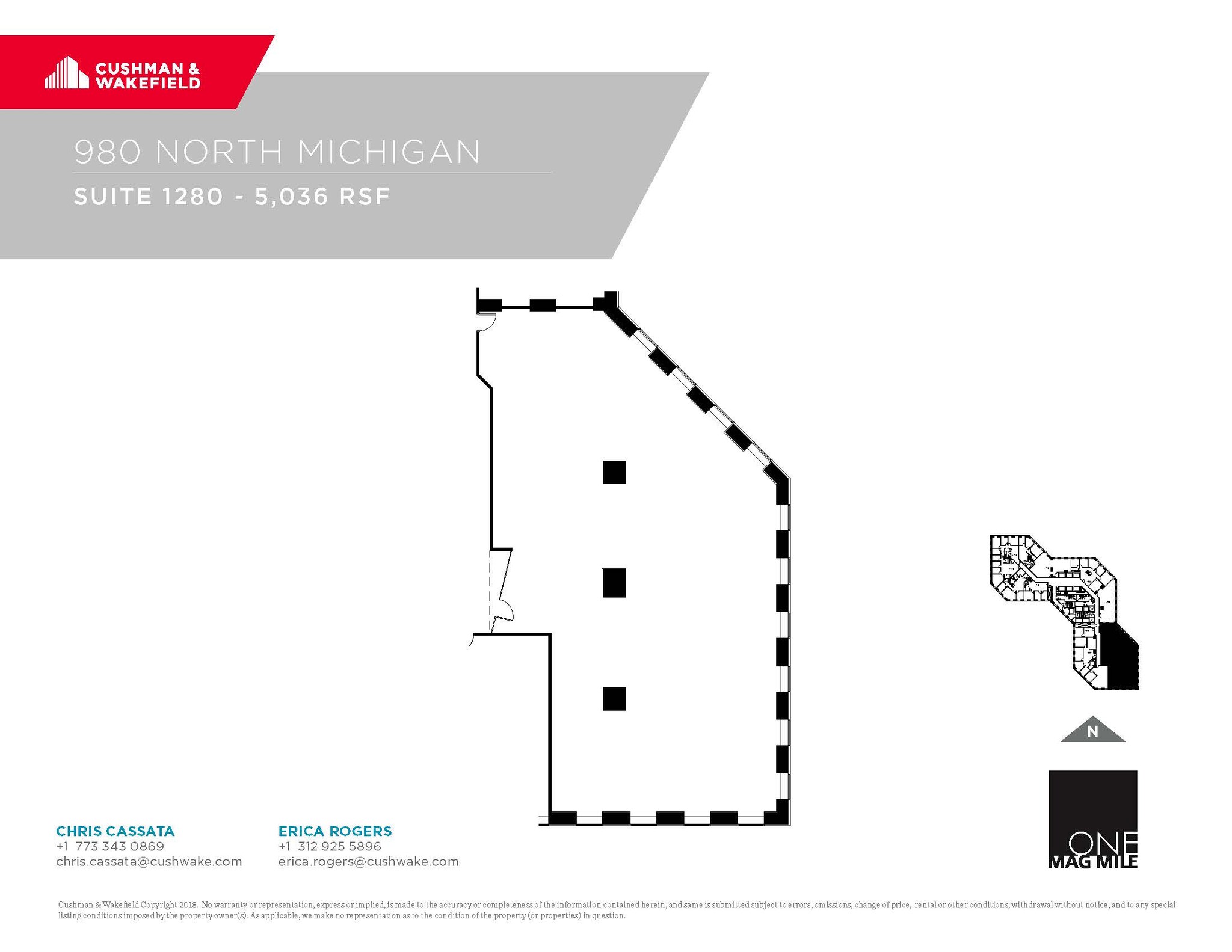 980 N Michigan Ave, Chicago, IL en alquiler Plano de la planta- Imagen 1 de 1