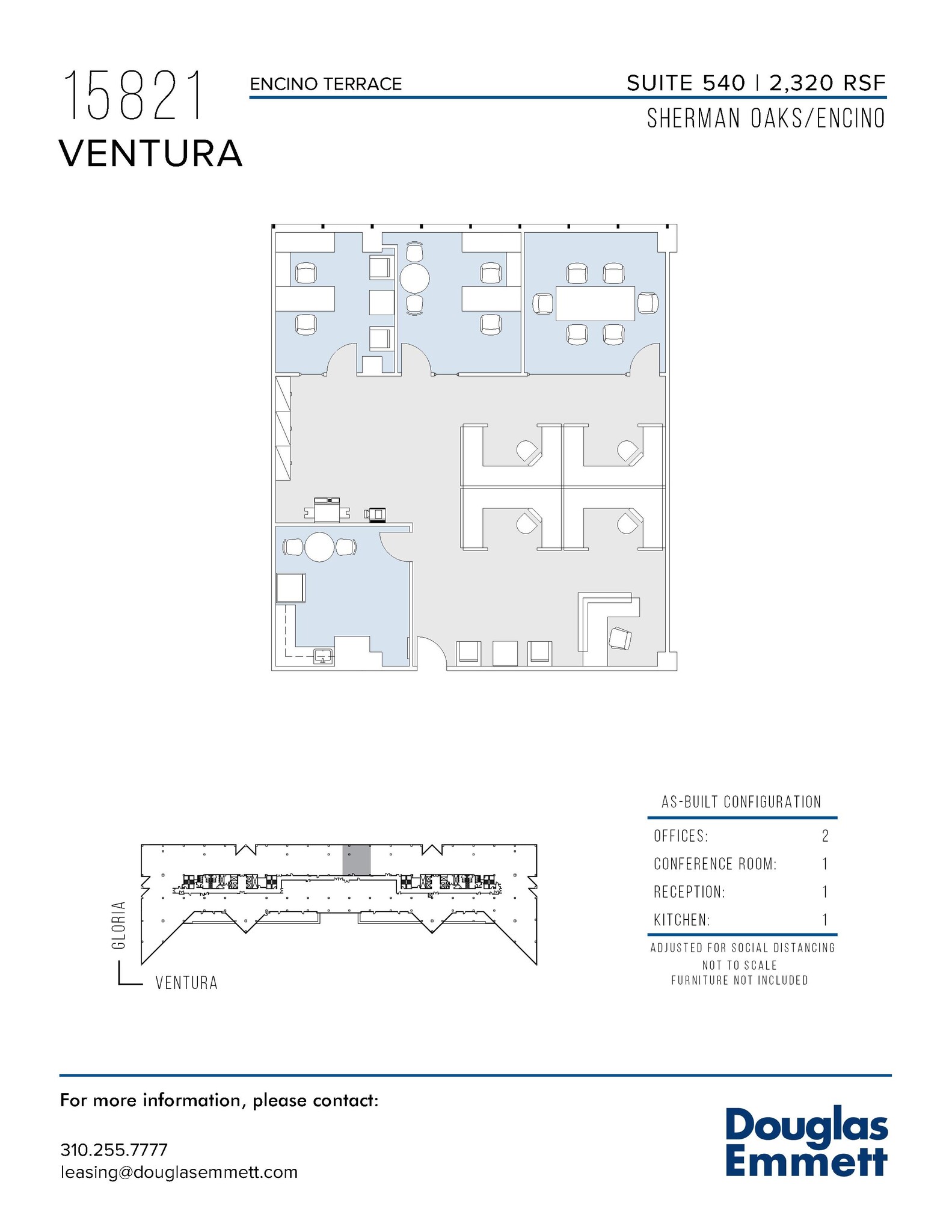 15821 Ventura Blvd, Encino, CA en alquiler Plano de la planta- Imagen 1 de 1