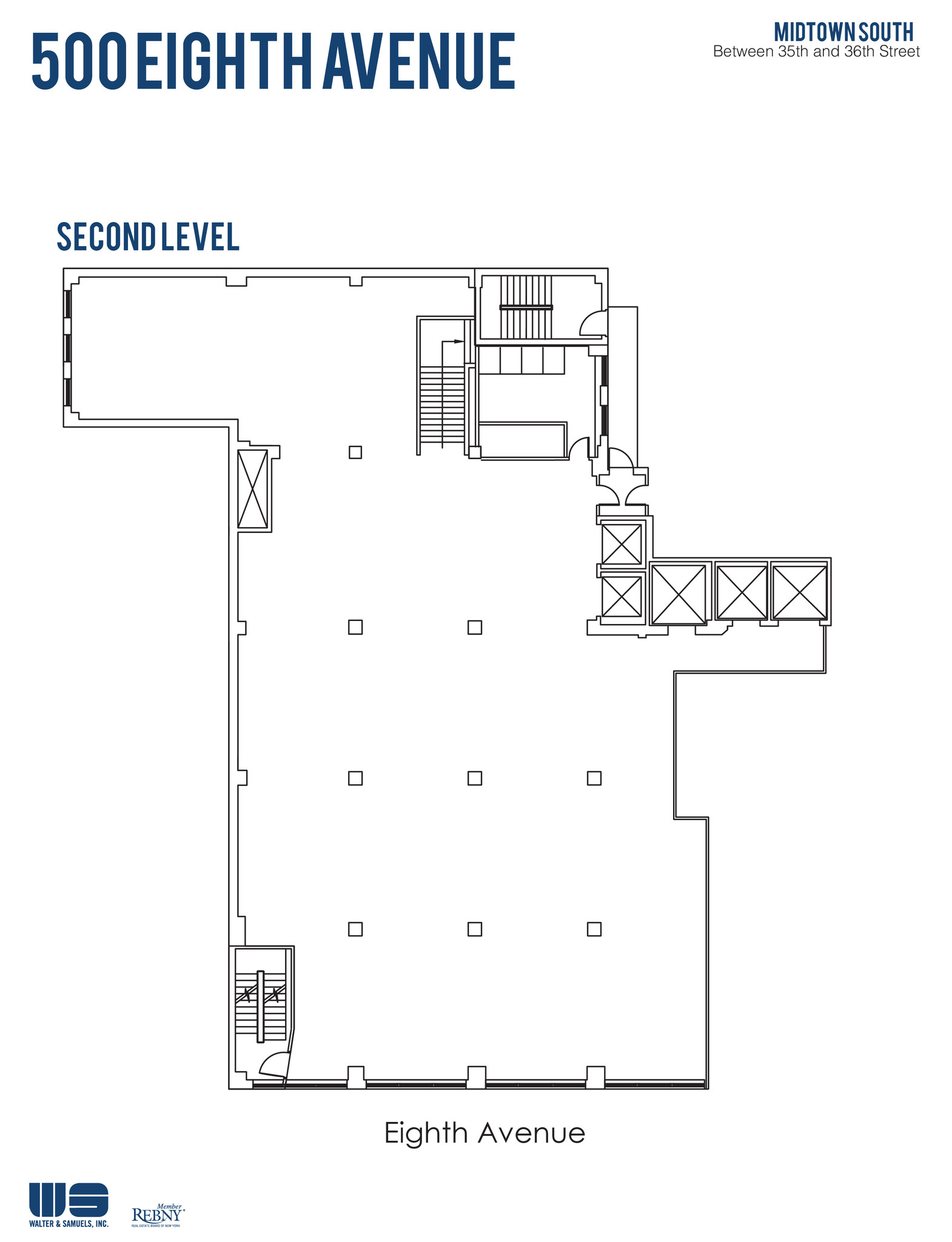 500 Eighth Ave, New York, NY en alquiler Plano de la planta- Imagen 1 de 3