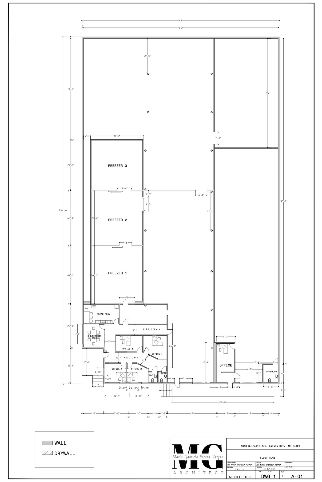 1310 Guinotte Ave, Kansas City, MO en alquiler Plano de la planta- Imagen 1 de 1