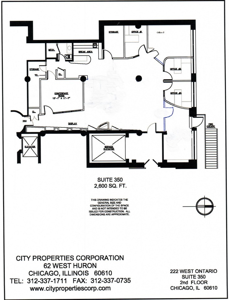 222 W Ontario St, Chicago, IL en alquiler Plano de la planta- Imagen 1 de 1