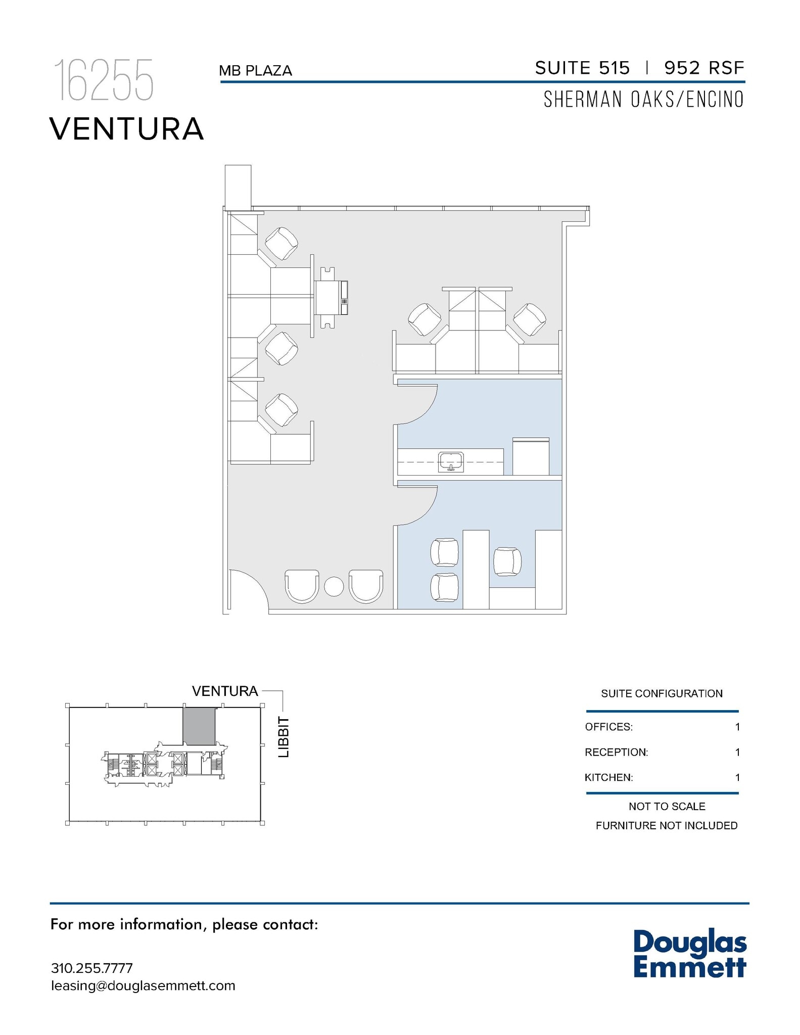 16255 Ventura Blvd, Encino, CA en alquiler Plano de la planta- Imagen 1 de 1