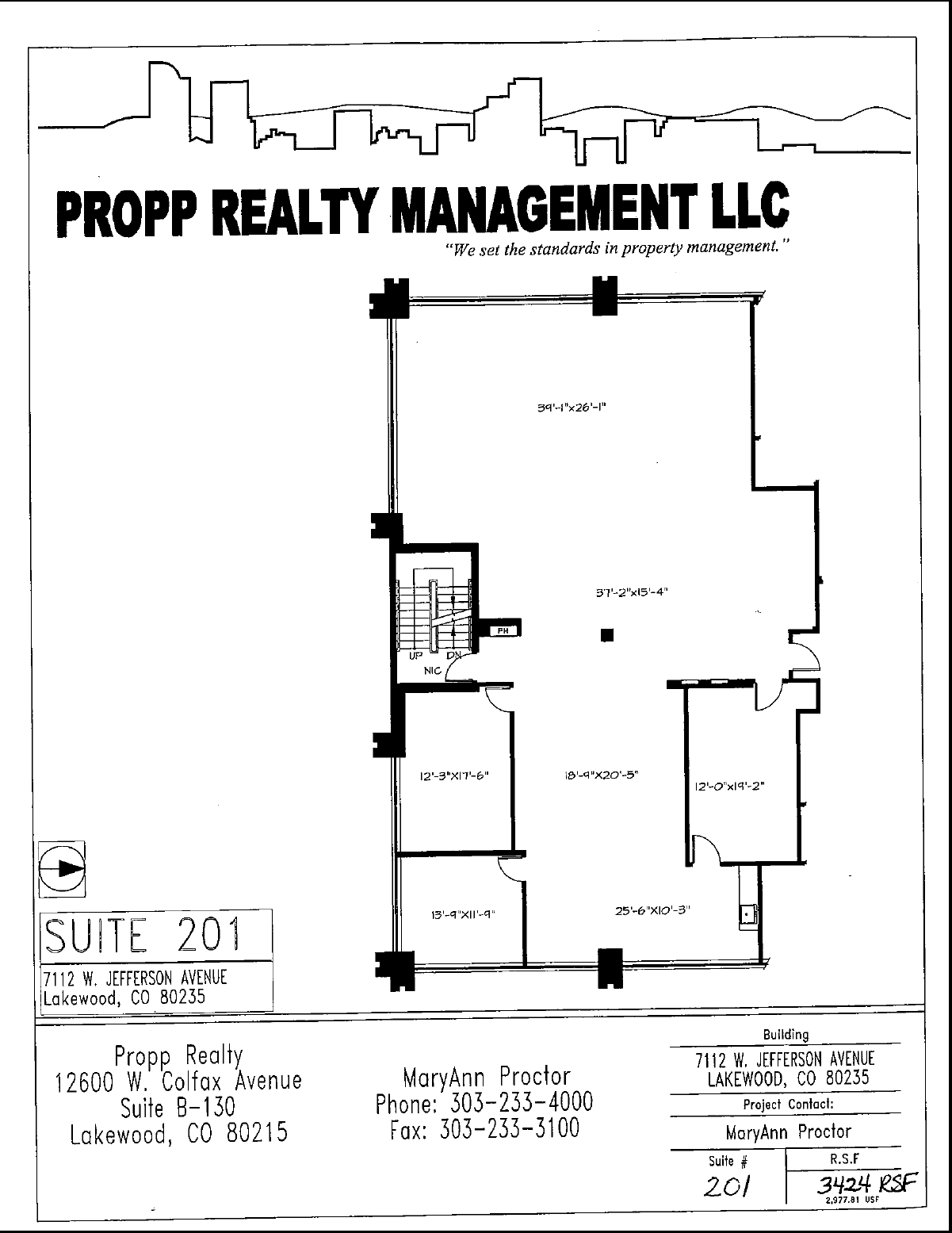 7110 W Jefferson Ave, Lakewood, CO en alquiler Plano de la planta- Imagen 1 de 1