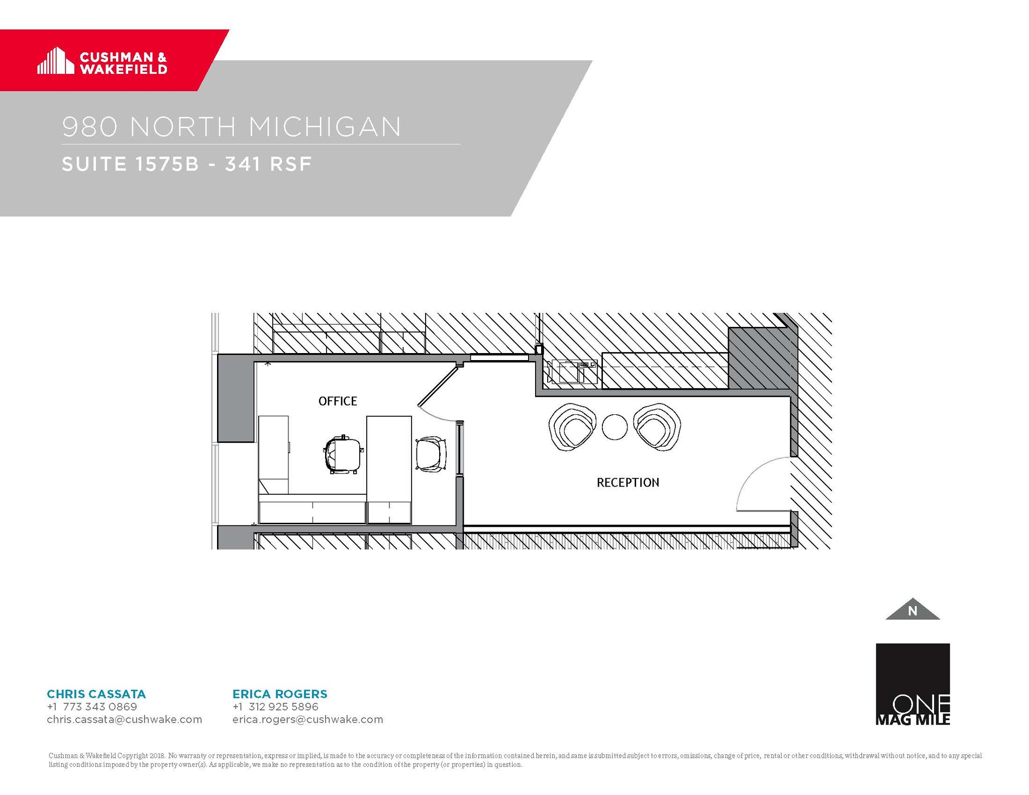 980 N Michigan Ave, Chicago, IL en alquiler Plano de la planta- Imagen 1 de 1