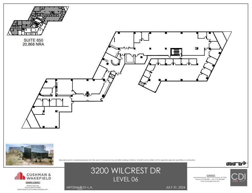 3200 Wilcrest Dr, Houston, TX en alquiler Plano de la planta- Imagen 1 de 1