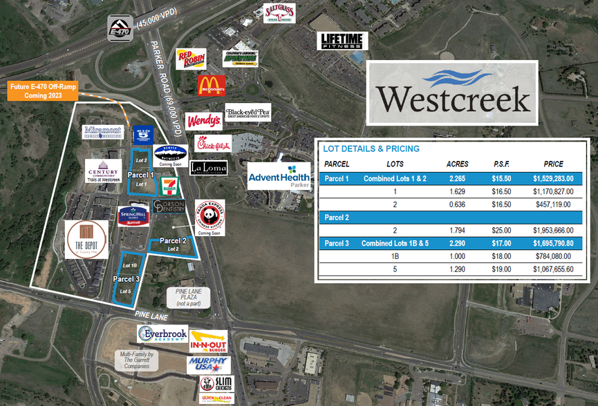 Westcreek-Parcel 3 Lots 1B and 5 cartera de 2 inmuebles en venta en LoopNet.es - Foto principal - Imagen 1 de 1