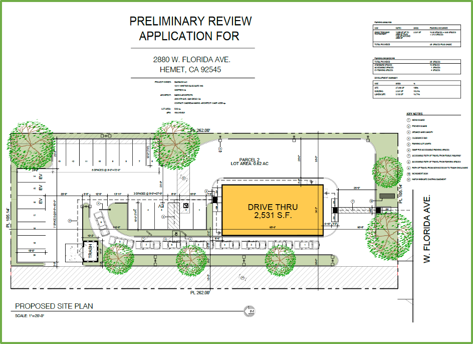 2880 W Florida Ave, Hemet, CA en alquiler Plano del sitio- Imagen 1 de 3