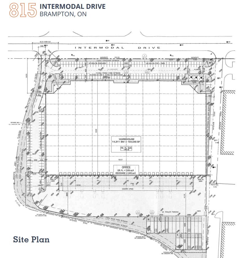 815 Intermodal Dr, Brampton, ON en alquiler Plano de la planta- Imagen 1 de 1