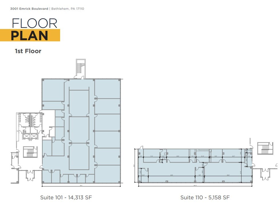 3001 Emrick Blvd, Bethlehem, PA en alquiler Plano de la planta- Imagen 1 de 1