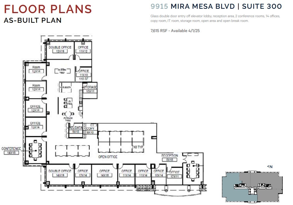 9915 Mira Mesa Blvd, San Diego, CA en alquiler Plano de la planta- Imagen 1 de 2