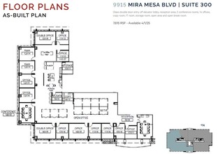 9915 Mira Mesa Blvd, San Diego, CA en alquiler Plano de la planta- Imagen 1 de 2