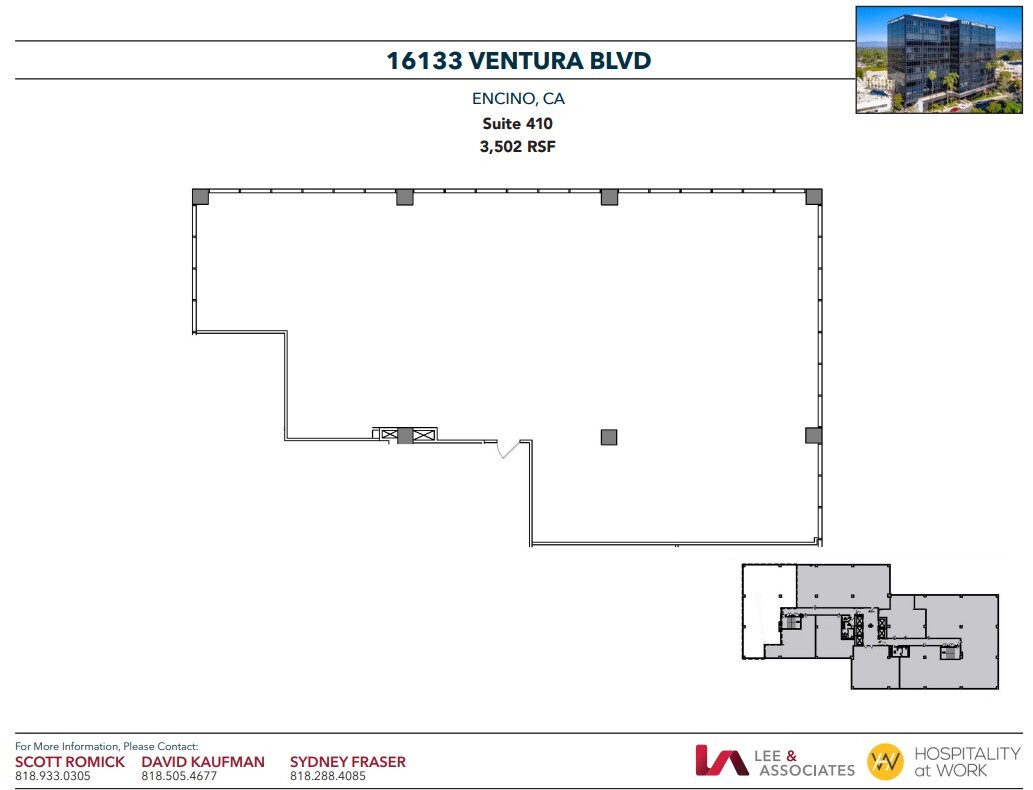 16133 Ventura Blvd, Encino, CA en alquiler Plano de la planta- Imagen 1 de 1