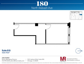 180 N Wabash Ave, Chicago, IL en alquiler Plano de la planta- Imagen 1 de 3