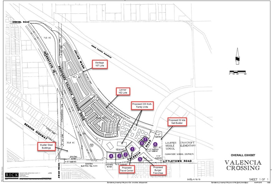 5155 Valencia & Littletown Rd -Valencia Crossing, Tucson, AZ en venta - Plano del sitio - Imagen 2 de 3