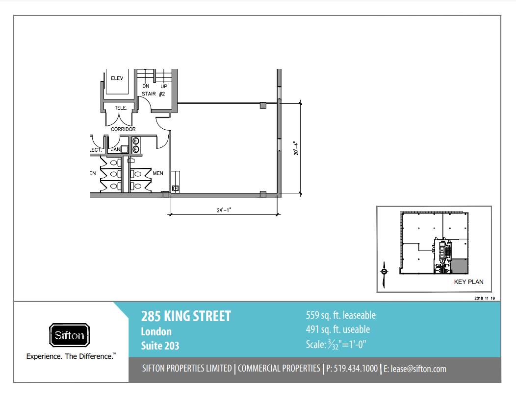 285 King St, London, ON en alquiler Plano de la planta- Imagen 1 de 1