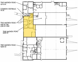 7540-7560 Mcewen Rd, Centerville, OH en alquiler Plano de la planta- Imagen 1 de 1