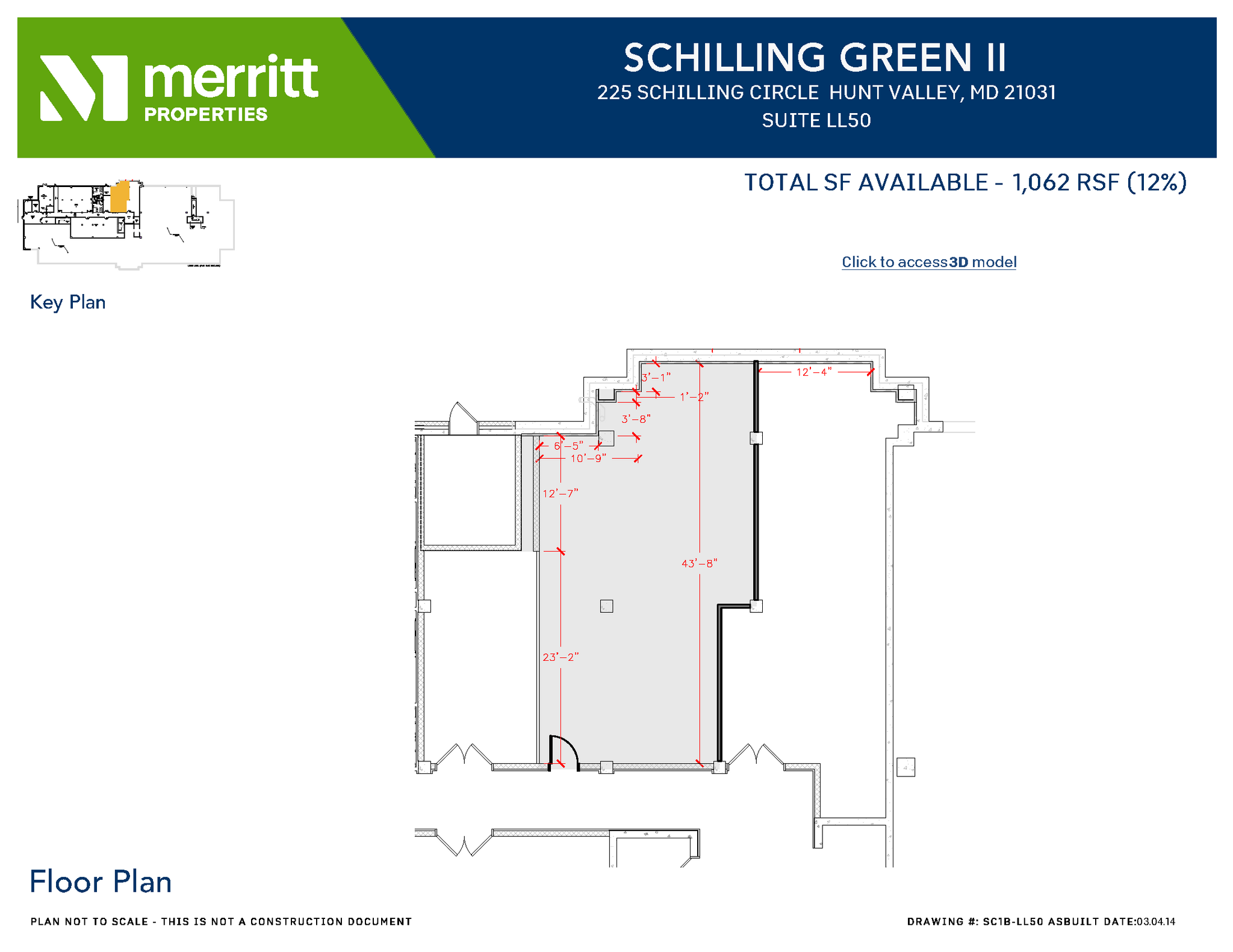 215 Schilling Cir, Hunt Valley, MD en alquiler Plano de la planta- Imagen 1 de 1