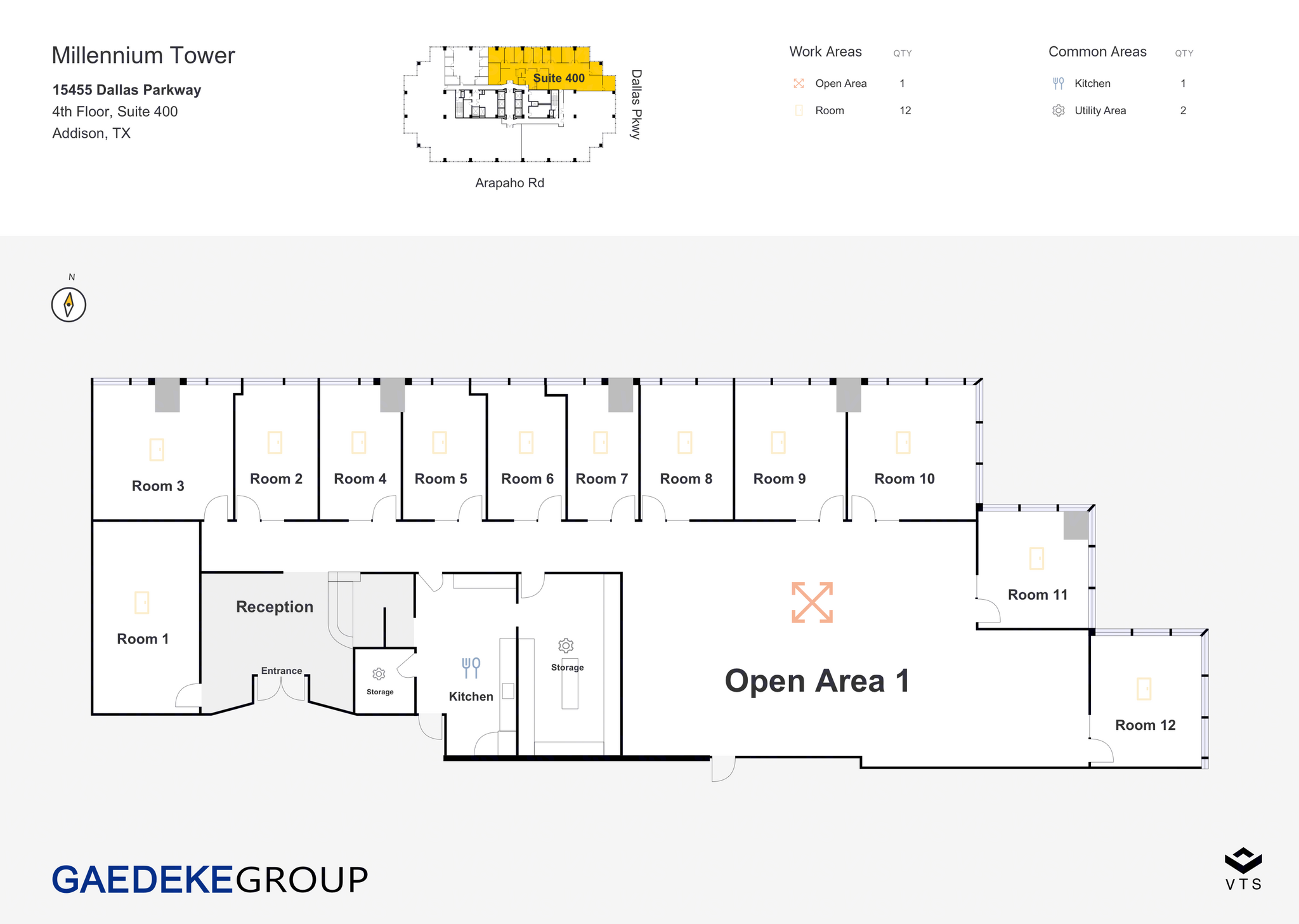 15455 Dallas Pky, Addison, TX en alquiler Plano de la planta- Imagen 1 de 16