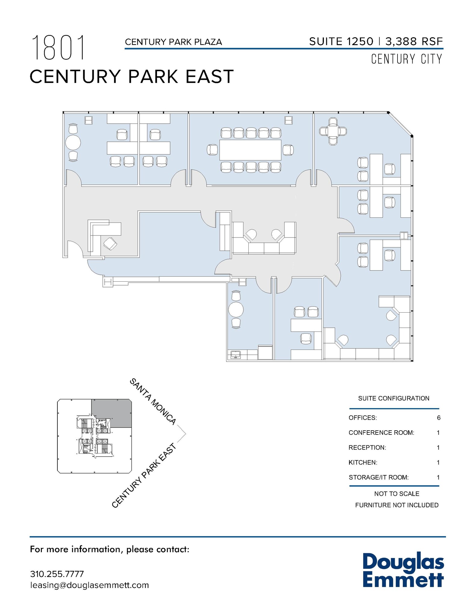 1801 Century Park E, Los Angeles, CA en alquiler Plano de la planta- Imagen 1 de 1