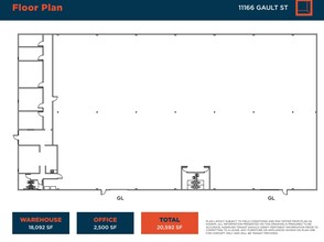 11166 Gault St, North Hollywood, CA en alquiler Plano de la planta- Imagen 1 de 1