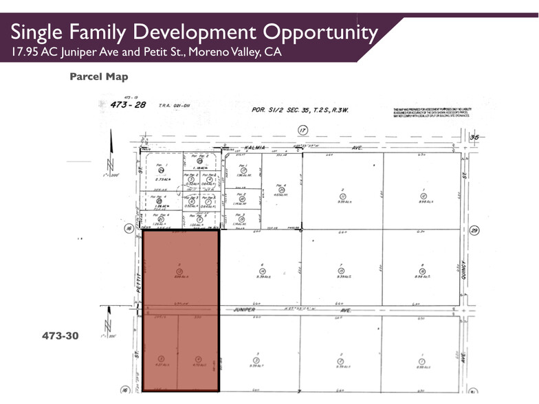 SFR Community Development  Opportunity cartera de 3 inmuebles en venta en LoopNet.es - Plano de solar - Imagen 3 de 3