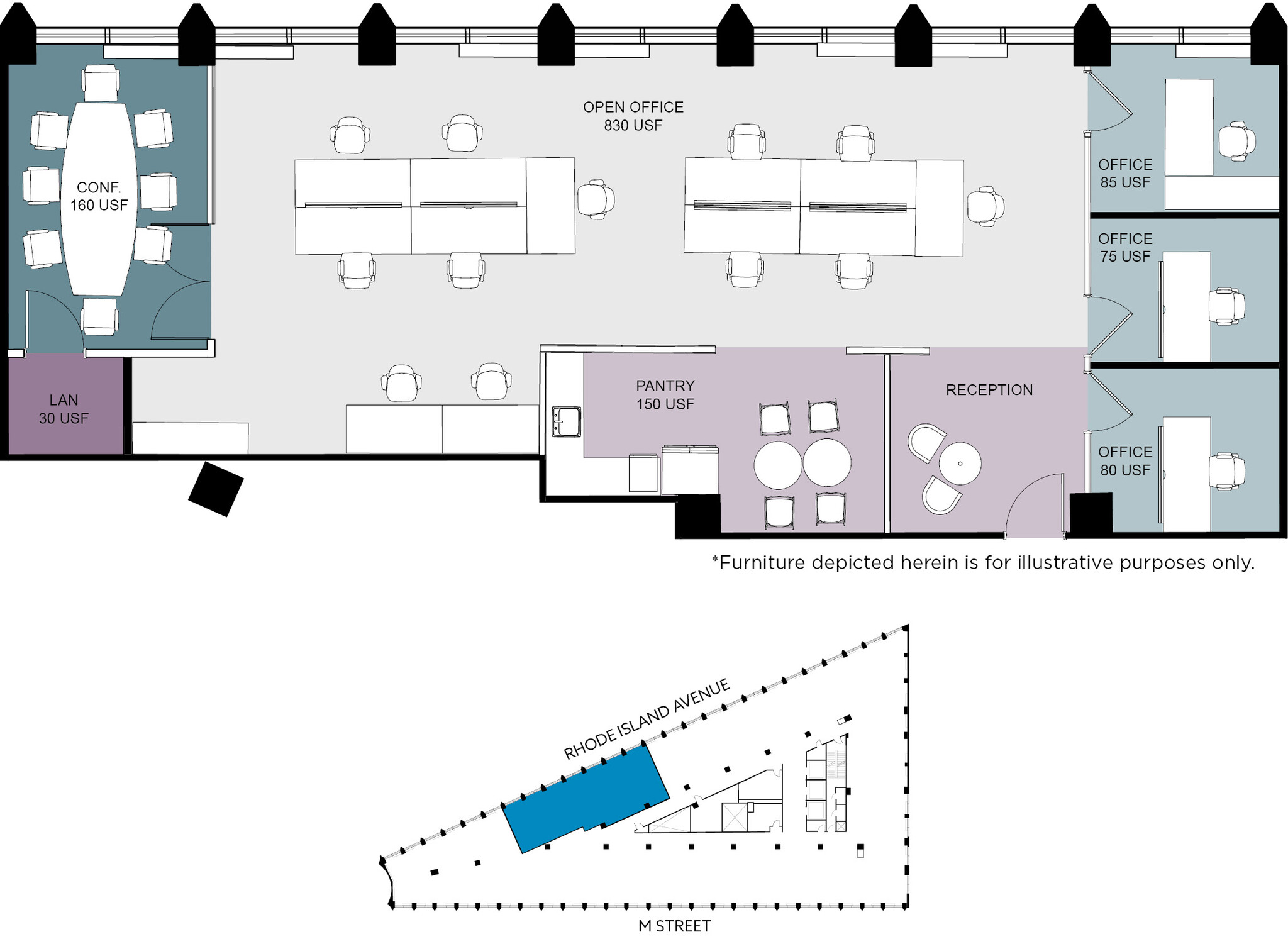 1730 Rhode Island Ave NW, Washington, DC en alquiler Plano de la planta- Imagen 1 de 1