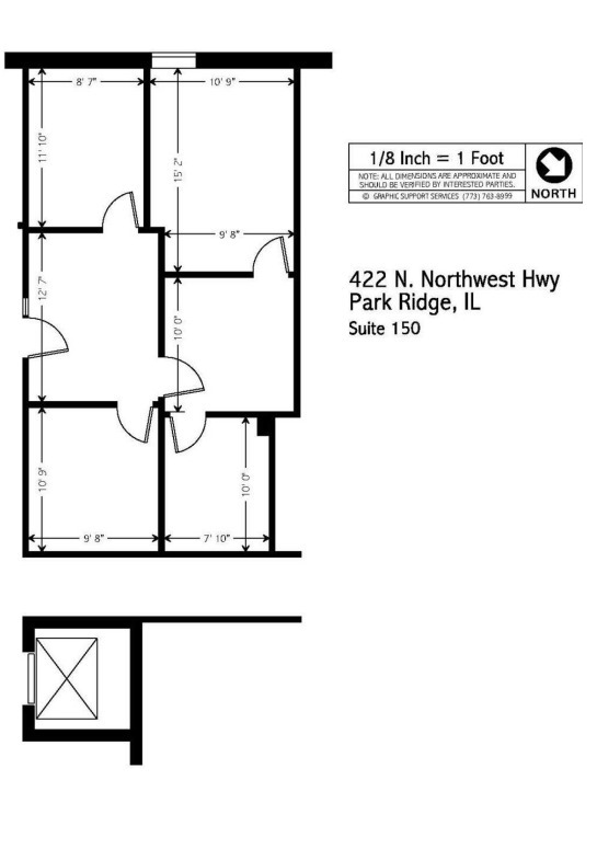 422 N Northwest Hwy, Park Ridge, IL en alquiler Plano de la planta- Imagen 1 de 1