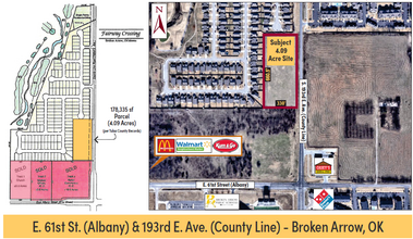 61st & County Line Rd, Broken Arrow, OK - VISTA AÉREA  vista de mapa - Image1