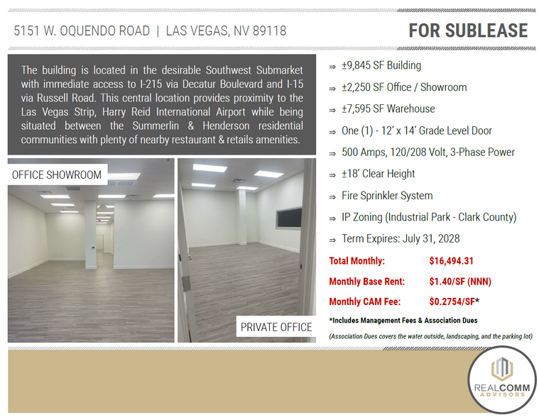 5151 W Oquendo Rd, Las Vegas, NV en alquiler - Foto del edificio - Imagen 2 de 13