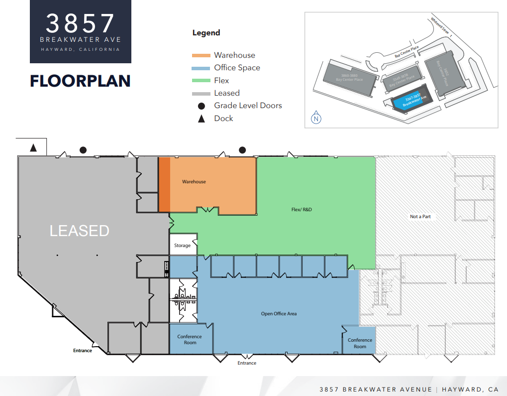 3847-3857 Breakwater Ave, Hayward, CA en alquiler Plano de la planta- Imagen 1 de 1