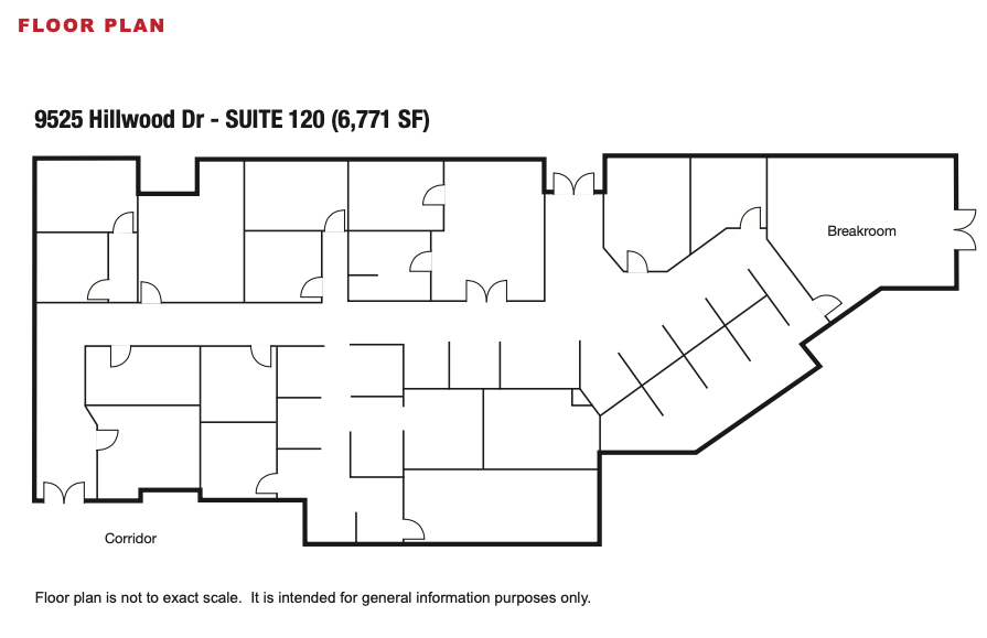 9525 Hillwood Dr, Las Vegas, NV en alquiler Plano de la planta- Imagen 1 de 1