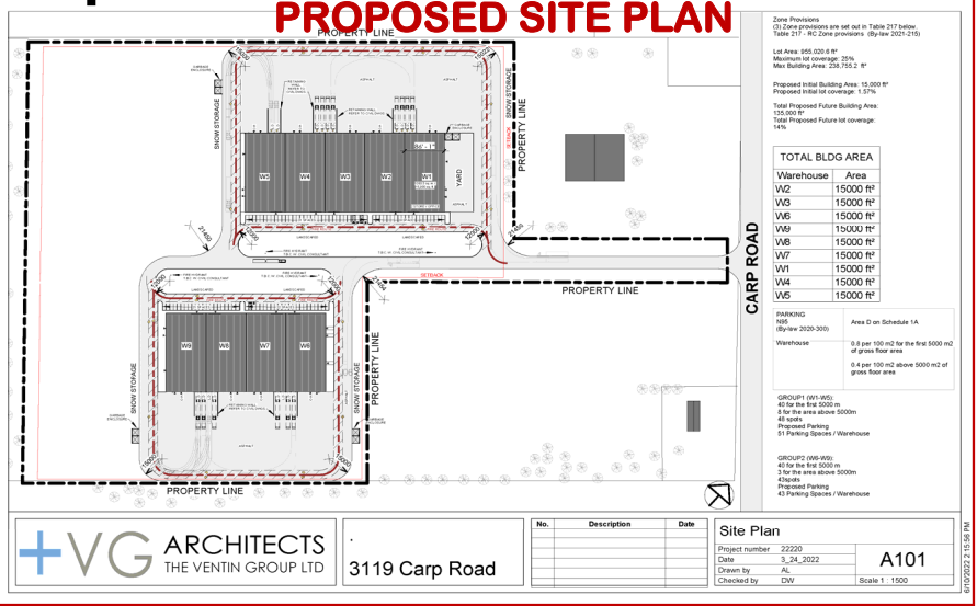 3119 Carp Rd, Ottawa, ON en alquiler - Plano del sitio - Imagen 1 de 2